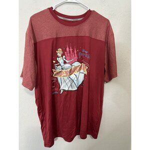 Walt Disney World Run Disney 2022 Princess Cinderella Red T Shirt Size XL